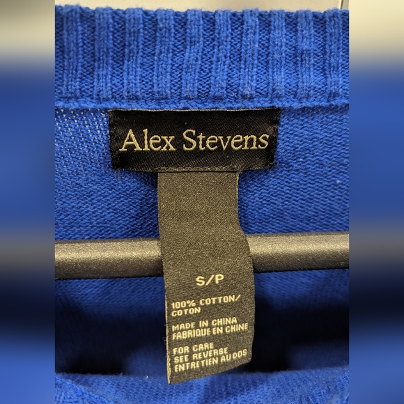 Alex Stevens blue knit snowman Christmas sweater - Picture 2 of 6